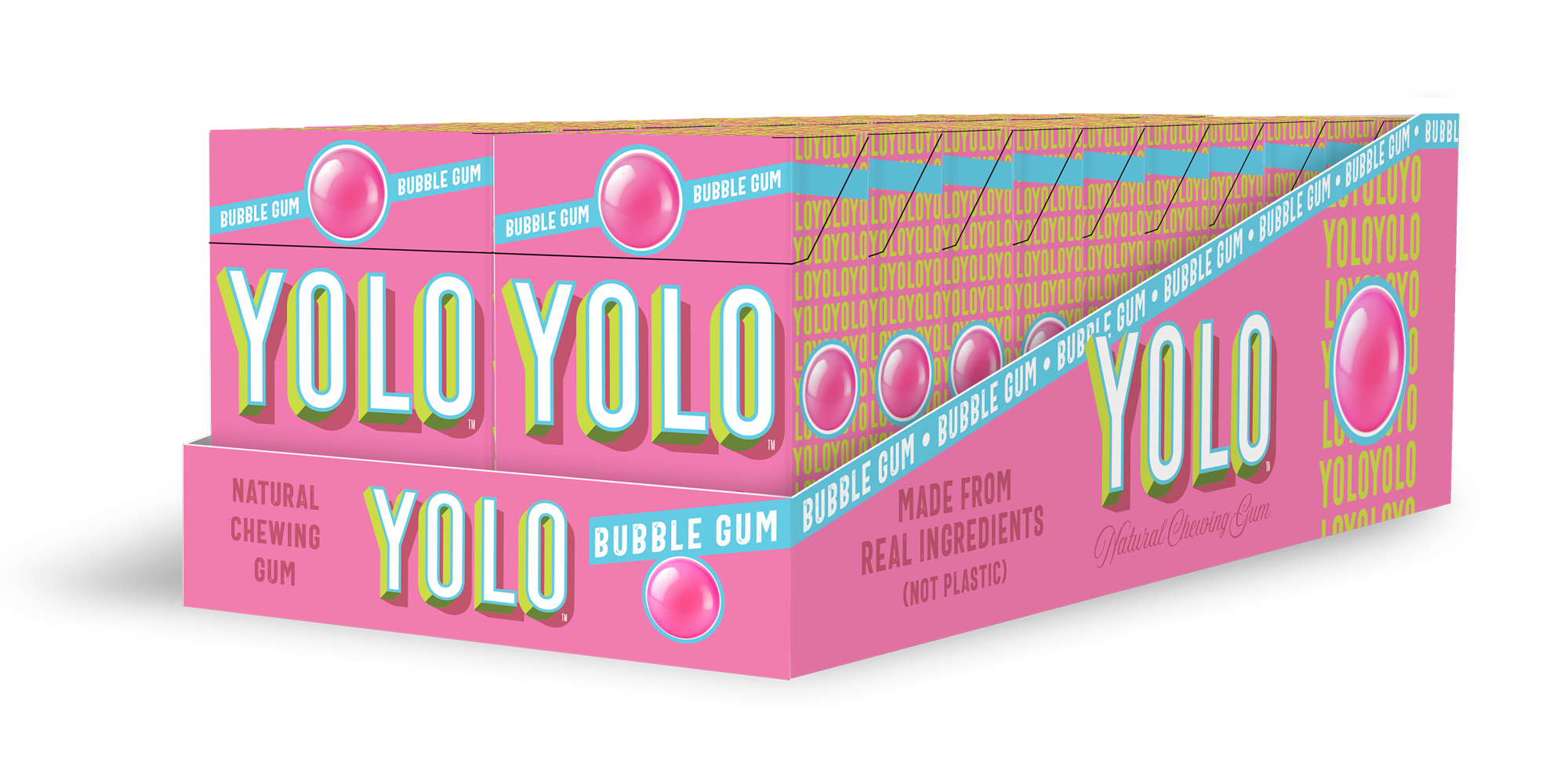YOLO Gum - Bubble Gum 20 Pack Case