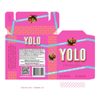 YOLO Gum Tutti Frutti carton with ingredients and nutrition panel